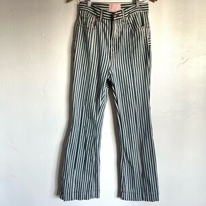 REVICE Navy and White Striped Pants